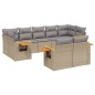 vidaXL 9-tlg. Garten-Sofagarnitur mit Kissen Beige Poly Rattan vidaXL 9-tlg. Garten-Sofagarnitur mit Kissen Beige Poly Rattan