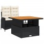 vidaXL 2-tlg. Garten-Essgruppe mit Kissen Schwarz Poly Rattan vidaXL 2-tlg. Garten-Essgruppe mit Kissen Schwarz Poly Rattan