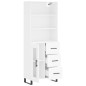 Highboard Weiß 69,5x34x180 cm Holzwerkstoff Highboard Weiß 69,5x34x180 cm Holzwerkstoff