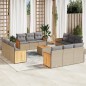 vidaXL 13-tlg. Garten-Sofagarnitur mit Kissen Beige Poly Rattan vidaXL 13-tlg. Garten-Sofagarnitur mit Kissen Beige Poly Rattan