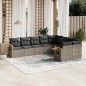vidaXL 9-tlg. Garten-Sofagarnitur mit Kissen Grau Poly Rattan vidaXL 9-tlg. Garten-Sofagarnitur mit Kissen Grau Poly Rattan