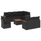 vidaXL 9-tlg. Garten-Sofagarnitur mit Kissen Schwarz Poly Rattan vidaXL 9-tlg. Garten-Sofagarnitur mit Kissen Schwarz Poly Rattan