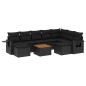 vidaXL 10-tlg. Garten-Sofagarnitur mit Kissen Schwarz Poly Rattan vidaXL 10-tlg. Garten-Sofagarnitur mit Kissen Schwarz Poly Rattan
