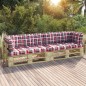 2-Sitzer-Palettensofa mit Kissen Grün Imprägniertes Kiefernholz 2-Sitzer-Palettensofa mit Kissen Grün Imprägniertes Kiefernholz