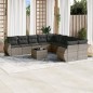 vidaXL 10-tlg. Garten-Sofagarnitur mit Kissen Grau Poly Rattan vidaXL 10-tlg. Garten-Sofagarnitur mit Kissen Grau Poly Rattan