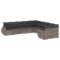 vidaXL 10-tlg. Garten-Sofagarnitur mit Kissen Grau Poly Rattan vidaXL 10-tlg. Garten-Sofagarnitur mit Kissen Grau Poly Rattan