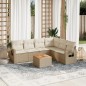 vidaXL 7-tlg. Garten-Sofagarnitur mit Kissen Beige Poly Rattan vidaXL 7-tlg. Garten-Sofagarnitur mit Kissen Beige Poly Rattan