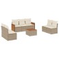 vidaXL 8-tlg. Garten-Sofagarnitur mit Kissen Beige Poly Rattan vidaXL 8-tlg. Garten-Sofagarnitur mit Kissen Beige Poly Rattan