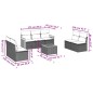 vidaXL 8-tlg. Garten-Sofagarnitur mit Kissen Beige Poly Rattan vidaXL 8-tlg. Garten-Sofagarnitur mit Kissen Beige Poly Rattan