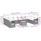 vidaXL 11-tlg. Garten-Sofagarnitur mit Kissen Schwarz Poly Rattan vidaXL 11-tlg. Garten-Sofagarnitur mit Kissen Schwarz Poly Rattan