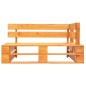 Garten-Ecksofa aus Paletten Honigbraun Kiefernholz Imprägniert Garten-Ecksofa aus Paletten Honigbraun Kiefernholz Imprägniert