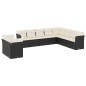 vidaXL 10-tlg. Garten-Sofagarnitur mit Kissen Schwarz Poly Rattan vidaXL 10-tlg. Garten-Sofagarnitur mit Kissen Schwarz Poly Rattan