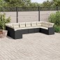 vidaXL 10-tlg. Garten-Sofagarnitur mit Kissen Schwarz Poly Rattan vidaXL 10-tlg. Garten-Sofagarnitur mit Kissen Schwarz Poly Rattan