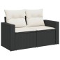 vidaXL 10-tlg. Garten-Sofagarnitur mit Kissen Schwarz Poly Rattan vidaXL 10-tlg. Garten-Sofagarnitur mit Kissen Schwarz Poly Rattan