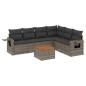 vidaXL 7-tlg. Garten-Sofagarnitur mit Kissen Grau Poly Rattan vidaXL 7-tlg. Garten-Sofagarnitur mit Kissen Grau Poly Rattan