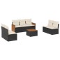 vidaXL 8-tlg. Garten-Sofagarnitur mit Kissen Schwarz Poly Rattan vidaXL 8-tlg. Garten-Sofagarnitur mit Kissen Schwarz Poly Rattan