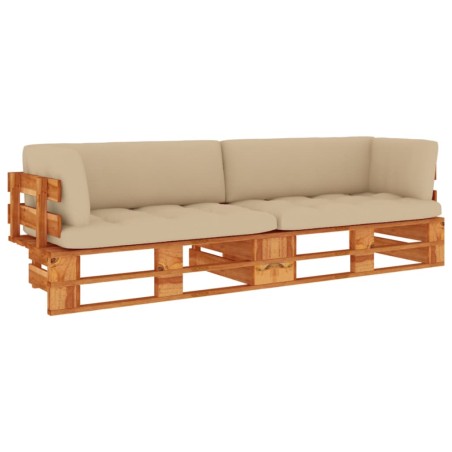 vidaXL 2-Sitzer-Palettensofa Honigbraun Imprägniertes Kiefernholz