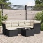 vidaXL 7-tlg. Garten-Sofagarnitur mit Kissen Schwarz Poly Rattan vidaXL 7-tlg. Garten-Sofagarnitur mit Kissen Schwarz Poly Rattan