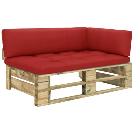 Garten-Ecksofa aus Paletten Grün Imprägniertes Kiefernholz