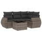 vidaXL 5-tlg. Garten-Sofagarnitur mit Kissen Grau Poly Rattan vidaXL 5-tlg. Garten-Sofagarnitur mit Kissen Grau Poly Rattan