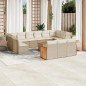 vidaXL 14-tlg. Garten-Sofagarnitur mit Kissen Beige Poly Rattan vidaXL 14-tlg. Garten-Sofagarnitur mit Kissen Beige Poly Rattan
