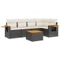 vidaXL 6-tlg. Garten-Sofagarnitur mit Kissen Schwarz Poly Rattan vidaXL 6-tlg. Garten-Sofagarnitur mit Kissen Schwarz Poly Rattan