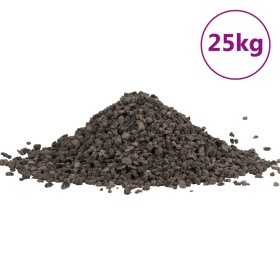 vidaXL Basalt-Kies 25 kg Schwarz 5-8 mm