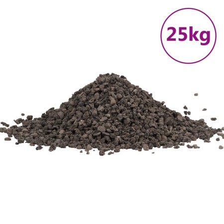 vidaXL Basalt-Kies 25 kg Schwarz 5-8 mm