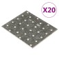 vidaXL Lochplatten 20 Stk. 2 mm 120x100 mm Verzinkter Stahl vidaXL Lochplatten 20 Stk. 2 mm 120x100 mm Verzinkter Stahl