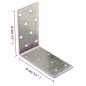vidaXL Winkelhalterungen 40 Stk. 2 mm 80x40x80 mm Verzinkter Stahl vidaXL Winkelhalterungen 40 Stk. 2 mm 80x40x80 mm Verzinkter Stahl