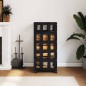 vidaXL Kaminholzregal mit Rollen Schwarz 40x49x110cm Massivholz Kiefer vidaXL Kaminholzregal mit Rollen Schwarz 40x49x110cm Massivholz Kiefer