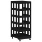 vidaXL Kaminholzregal mit Rollen Schwarz 40x49x110cm Massivholz Kiefer vidaXL Kaminholzregal mit Rollen Schwarz 40x49x110cm Massivholz Kiefer
