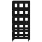 vidaXL Kaminholzregal mit Rollen Schwarz 40x49x110cm Massivholz Kiefer vidaXL Kaminholzregal mit Rollen Schwarz 40x49x110cm Massivholz Kiefer