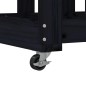 vidaXL Kaminholzregal mit Rollen Schwarz 40x49x110cm Massivholz Kiefer vidaXL Kaminholzregal mit Rollen Schwarz 40x49x110cm Massivholz Kiefer