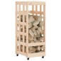vidaXL Kaminholzregal mit Rollen 40x49x110 cm Massivholz Kiefer vidaXL Kaminholzregal mit Rollen 40x49x110 cm Massivholz Kiefer