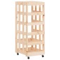 vidaXL Kaminholzregal mit Rollen 40x49x110 cm Massivholz Kiefer vidaXL Kaminholzregal mit Rollen 40x49x110 cm Massivholz Kiefer