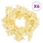 vidaXL Künstliche Blumengirlanden 6 Stk. Champagner 180 cm vidaXL Künstliche Blumengirlanden 6 Stk. Champagner 180 cm