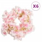 vidaXL Künstliche Blumengirlanden 6 Stk. Hellrosa 180 cm vidaXL Künstliche Blumengirlanden 6 Stk. Hellrosa 180 cm