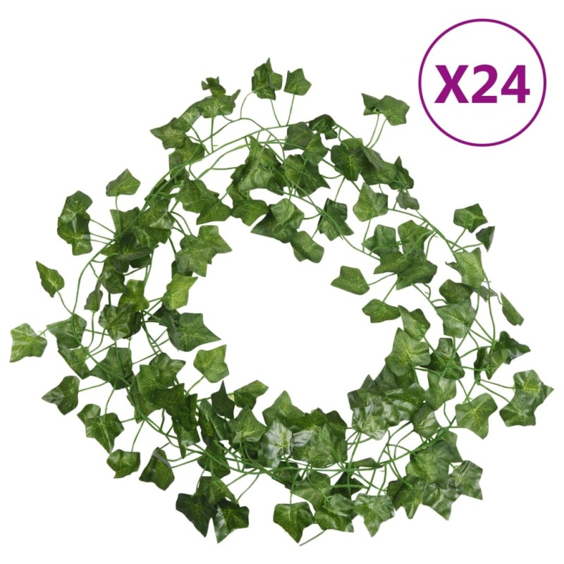 vidaXL Künstliche Efeugirlanden 24 Stk. Grün 200 cm vidaXL Künstliche Efeugirlanden 24 Stk. Grün 200 cm