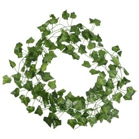 vidaXL Künstliche Efeugirlanden 24 Stk. Grün 200 cm