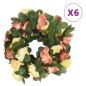 vidaXL Künstliche Blumengirlanden 6 Stk. Abendrot 250 cm vidaXL Künstliche Blumengirlanden 6 Stk. Abendrot 250 cm