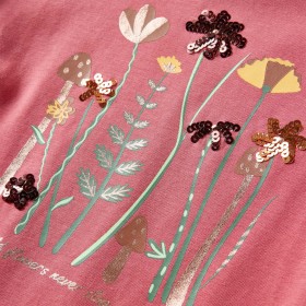 Kinder-Langarmshirt Altrosa 128