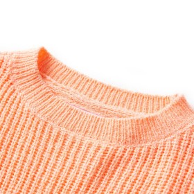 Kinderpullover Gestrickt Hellorange 128