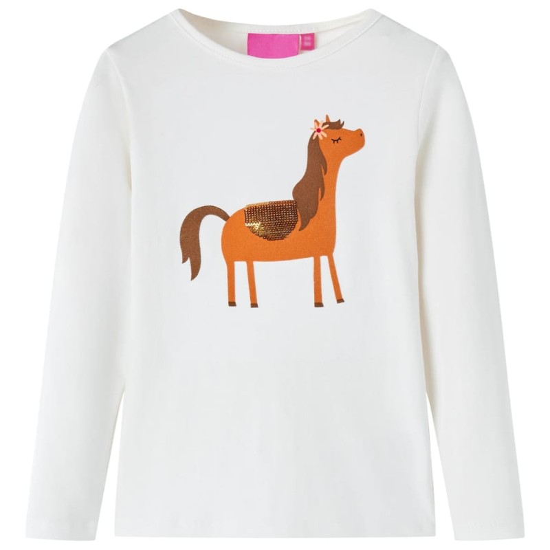 Kinder-Langarmshirt Ecru 128 Kinder-Langarmshirt Ecru 128