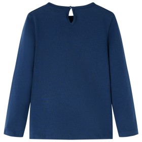 Kinder-Langarmshirt Marineblau 92