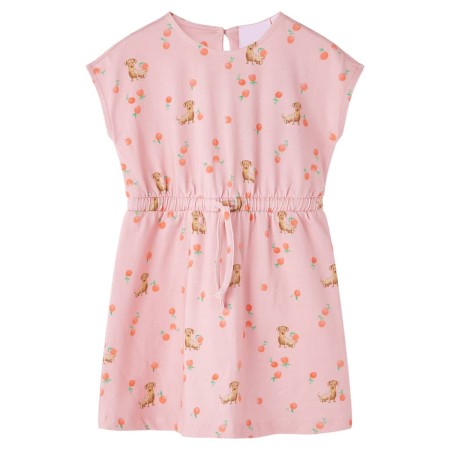 Kinderkleid mit Taillenband Hellorange 92