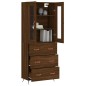Highboard Braun Eichen-Optik 69,5x34x180 cm Holzwerkstoff Highboard Braun Eichen-Optik 69,5x34x180 cm Holzwerkstoff
