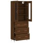 Highboard Braun Eichen-Optik 69,5x34x180 cm Holzwerkstoff Highboard Braun Eichen-Optik 69,5x34x180 cm Holzwerkstoff