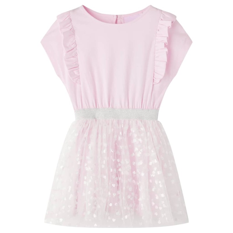 Kinderkleid mit Rüschen Hellrosa 104 Kinderkleid mit Rüschen Hellrosa 104