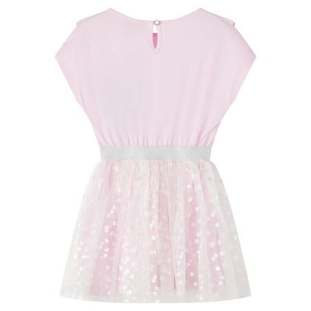 Kinderkleid mit Rüschen Hellrosa 104